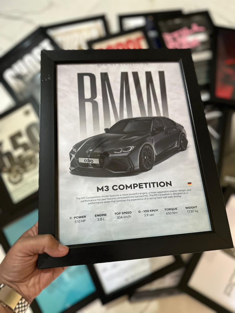 BMW M3 Competition Premium Glass Frame