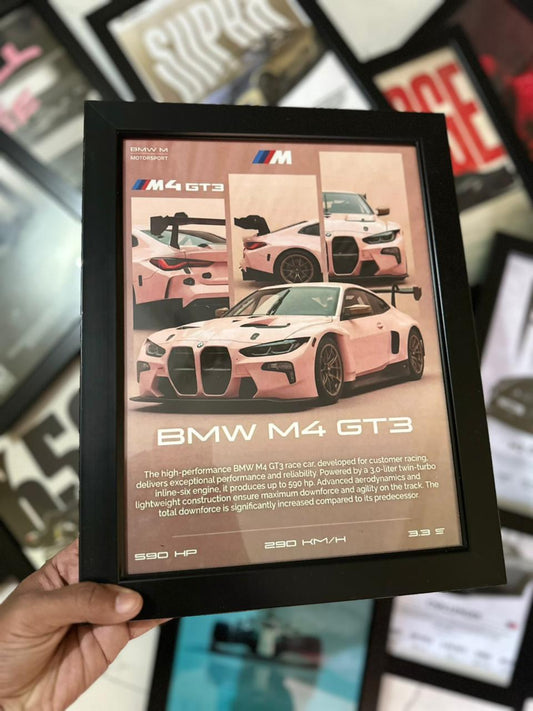 BMW M4 GT3 Premium Glass Frame