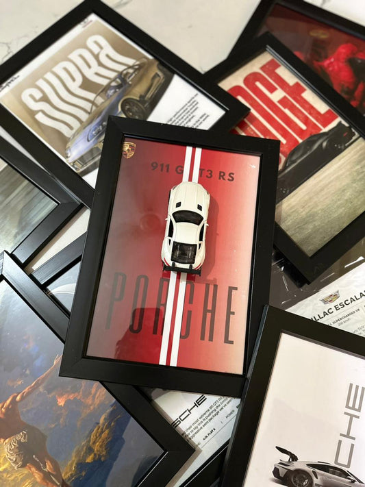 3D Porcshe 911 Premium Glass Frame
