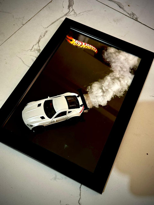 3D Hotwheels Drift Car Premium Glass Frame