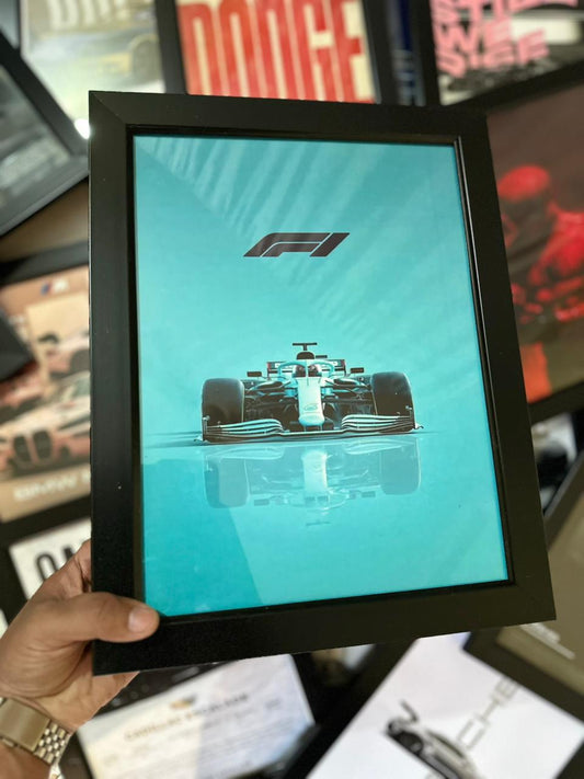 F1 Light Blue Premium Glass Frame