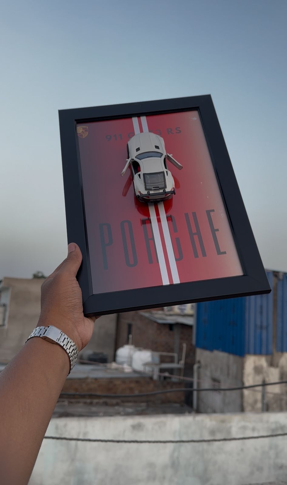 3D Porcshe 911 Premium Glass Frame