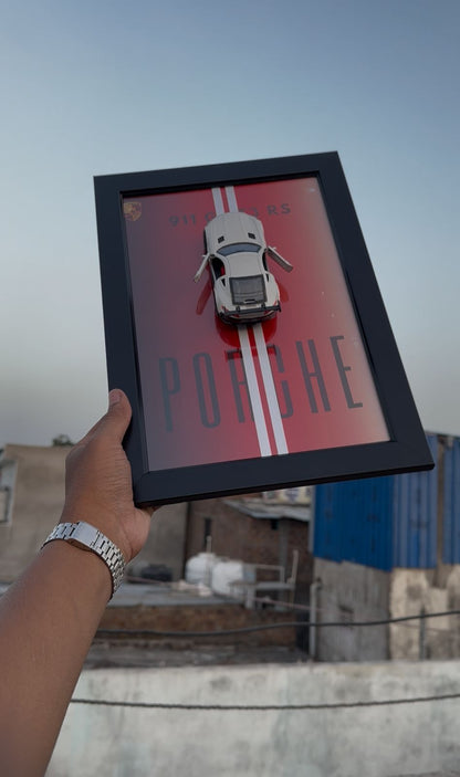 3D Porcshe 911 Premium Glass Frame
